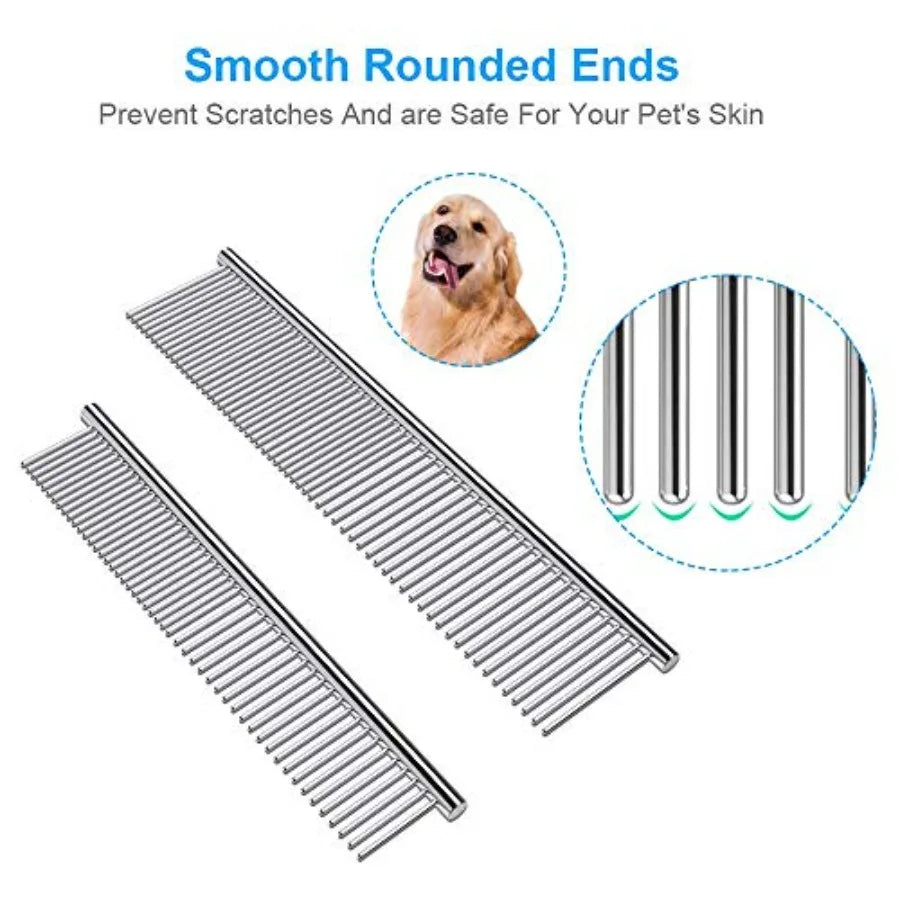 Hign-concerned Dog Grooming Combs Stainless Steel Teeth