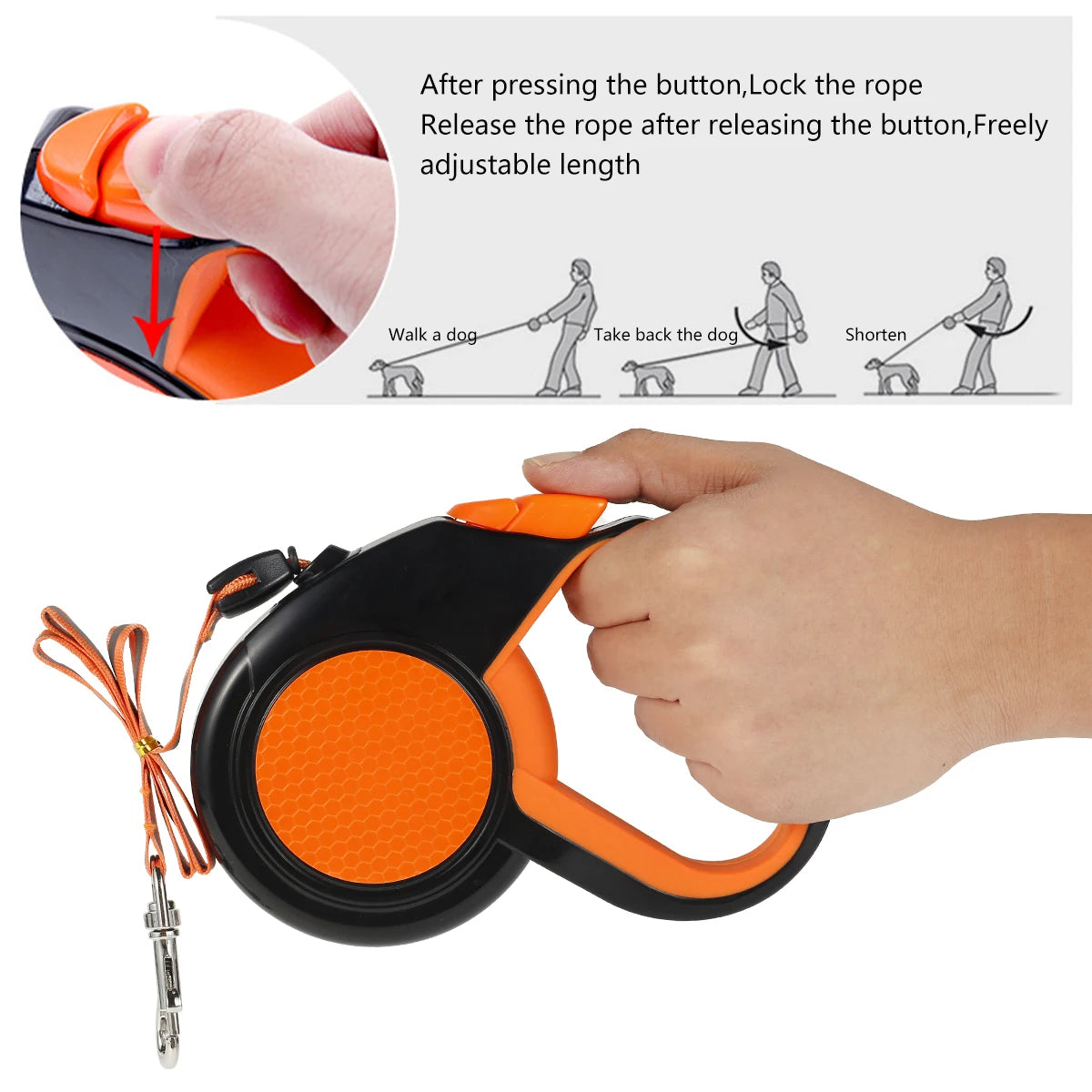 Willstar Retractable Dog Leash Heavy Duty With Reflective Tape