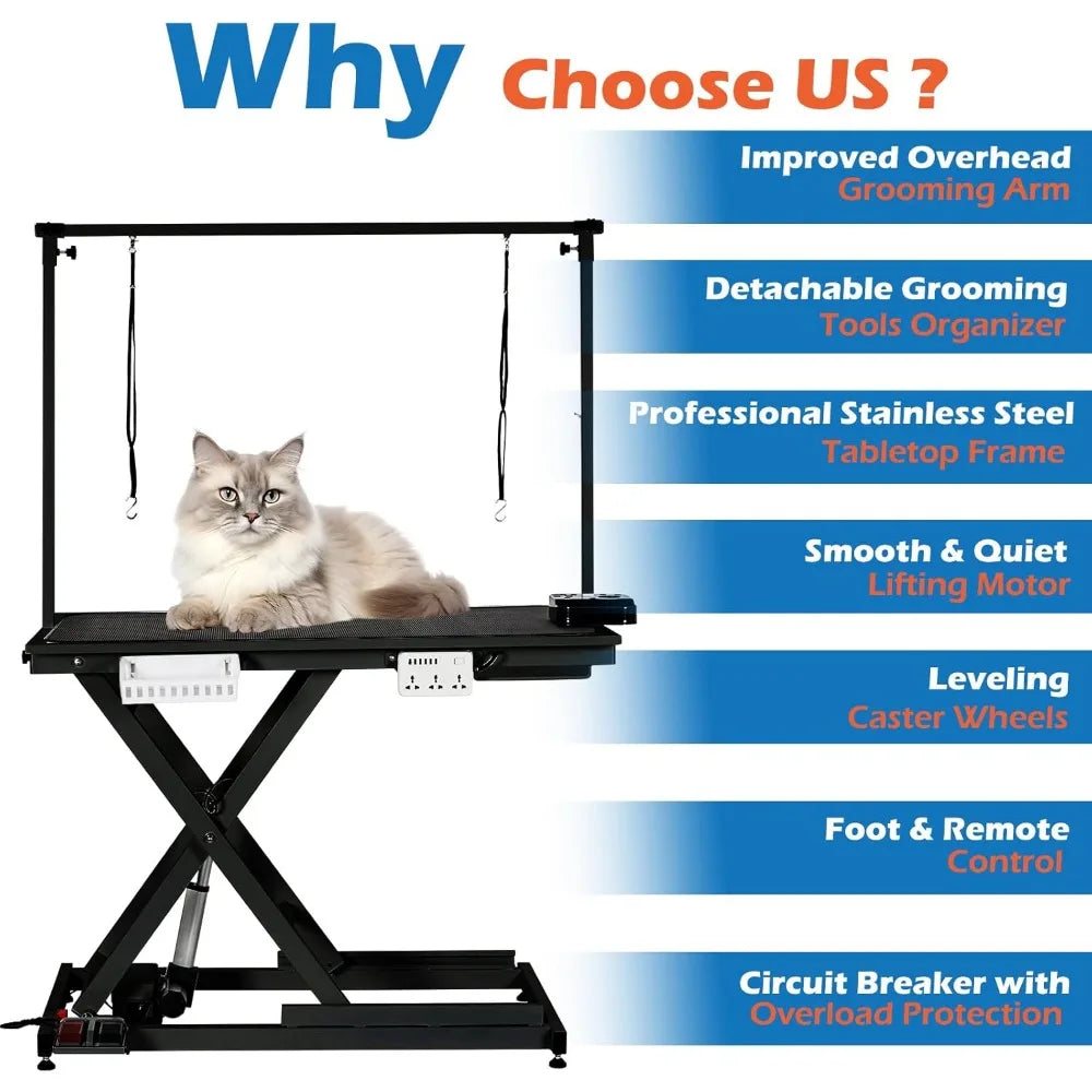 MKDK Electric Dog Grooming Table Heavy Duty Adjustable