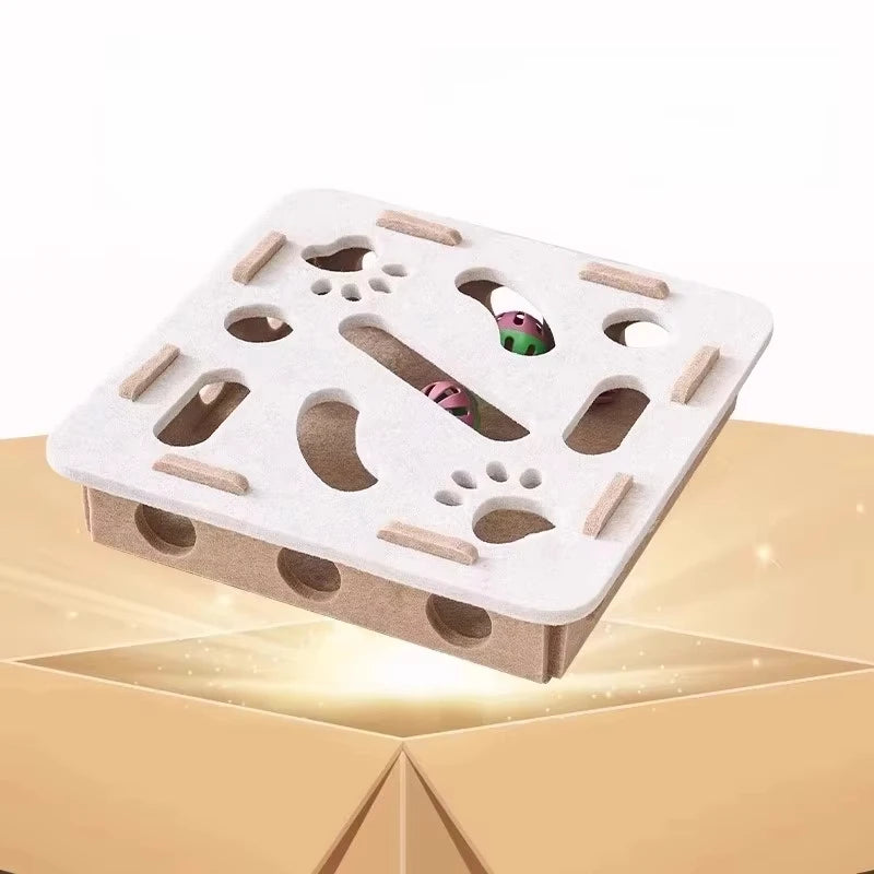 Hign Concerned Cat Puzzle Toys Felt Puzzle Box Indoor Fun