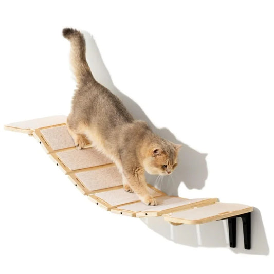 Mewoofun Cat Bridge Wall Mounted Climbing Shelves For Cats