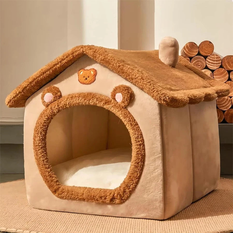Fujian Cartoon Foldable Pet House Removable Washable Bed