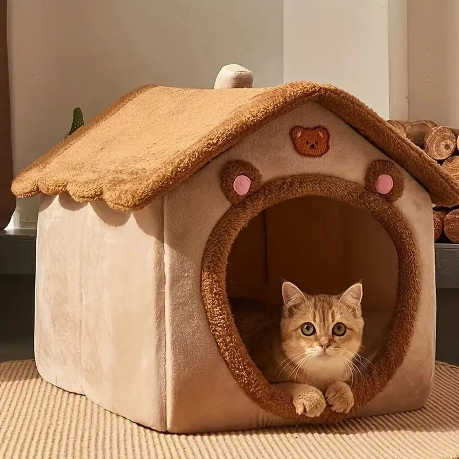Fujian Cartoon Foldable Pet House Removable Washable Bed