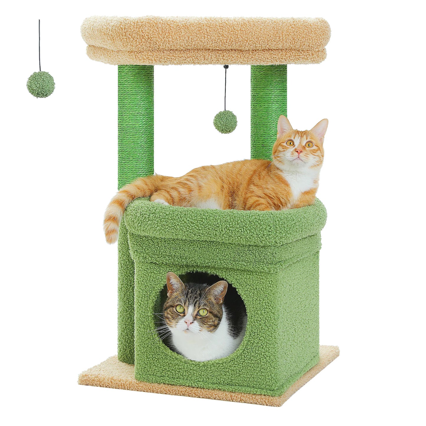 PEQULTICN Cat Tree Tower With Cozy Condo And Plush Perch