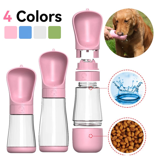 Portable Dog Water Bottle With Double Seal Travel Dispenser