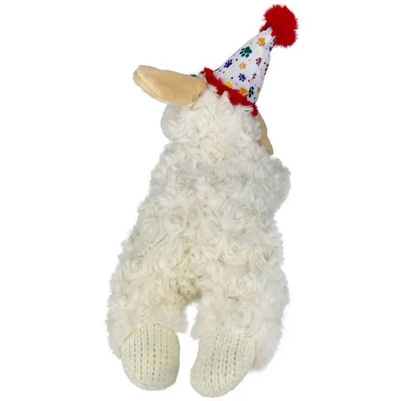 Care Birthday Lamb Chop Dog Toy Soft Plush Squeaky Chew