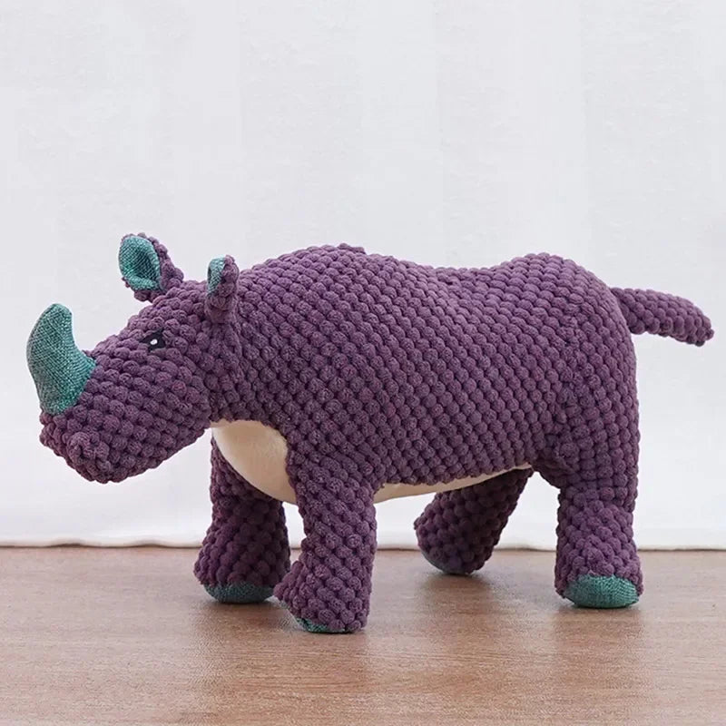 Hign-concerned Squeaky Dog Toys Lion Dinosaur Plush Chew