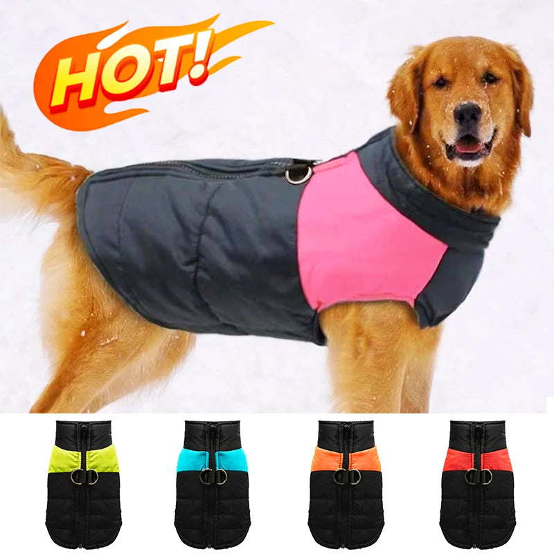 Winter Waterproof Padded Pet Vest Coat For Dogs And Cats