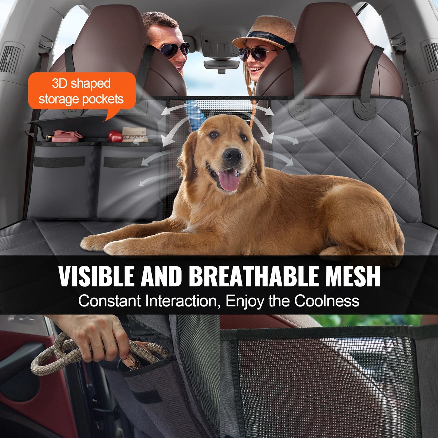 SucceBuy Back Seat Extender Dog Hammock For Car Waterproof