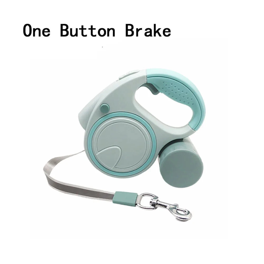 Retractable Dog Leash With LED Lights And Garbage Bag