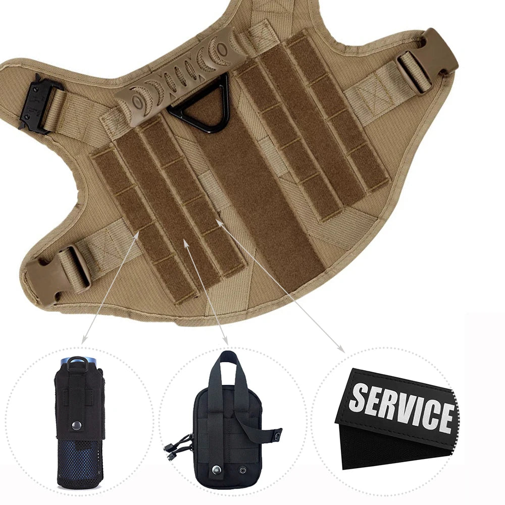 PETRAVELCN Military Dog Harness Vest Set For Training