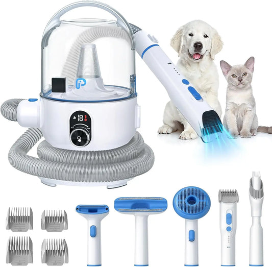 Hign-Concerned Pet Grooming Vacuum Kit 5 In 1 Low Noise