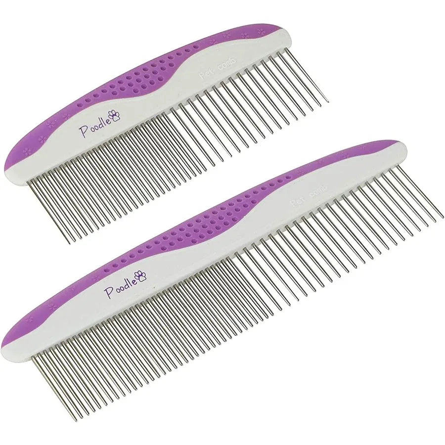 Hign-concerned Poodle Dog Grooming Comb Set Stainless Steel