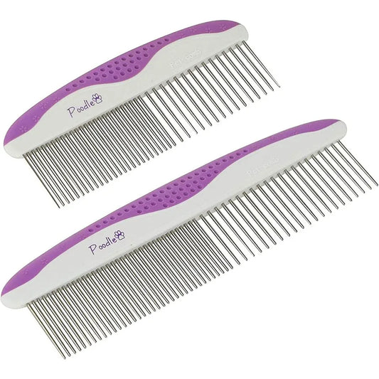 Hign-concerned Poodle Dog Grooming Comb Set Stainless Steel