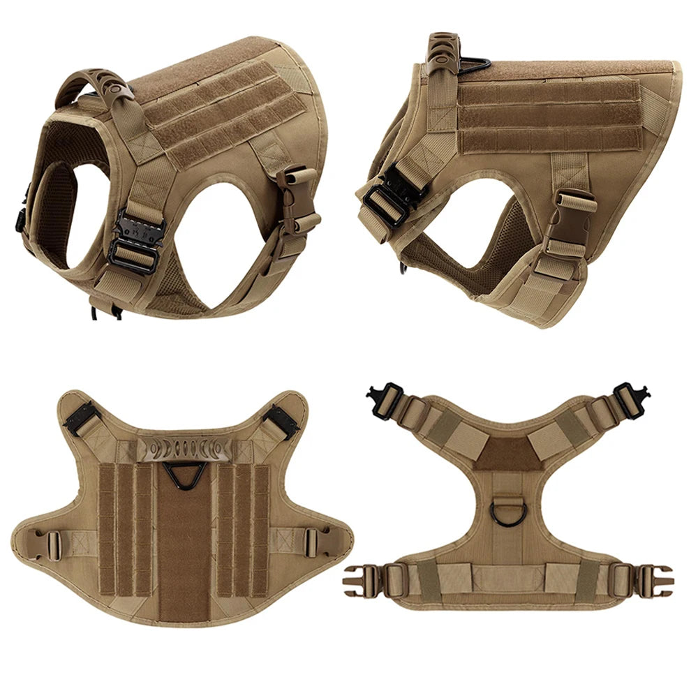 PETRAVELCN Military Dog Harness Vest Set For Training