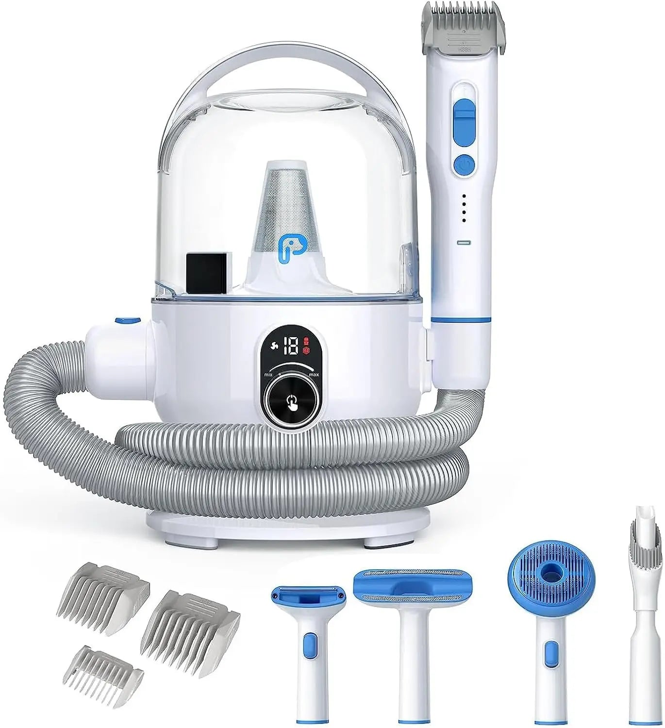 Hign-Concerned Pet Grooming Vacuum Kit 5 In 1 Low Noise