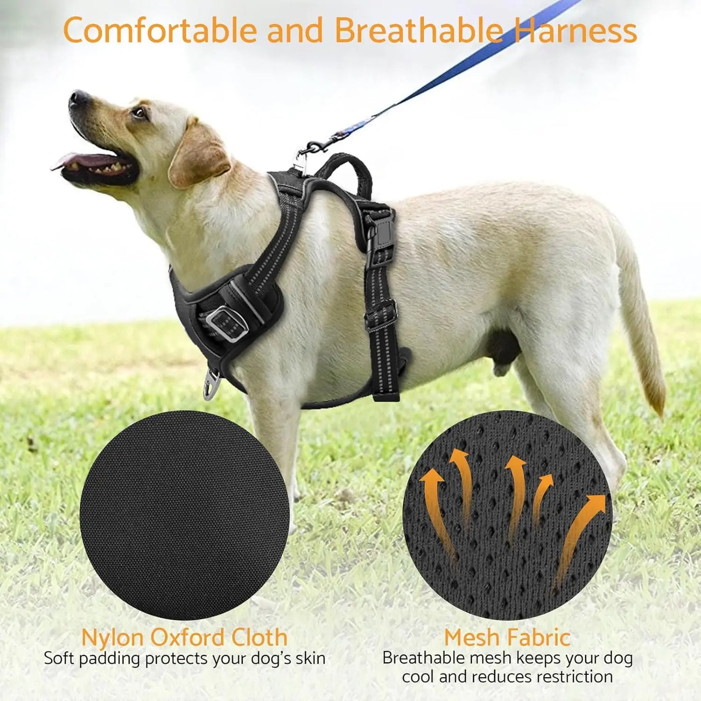 Maxetodo No Pull Adjustable Reflective Dog Harness Pro