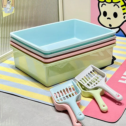Choice Cat Litter Box Thickened Rectangle Semi Enclosed