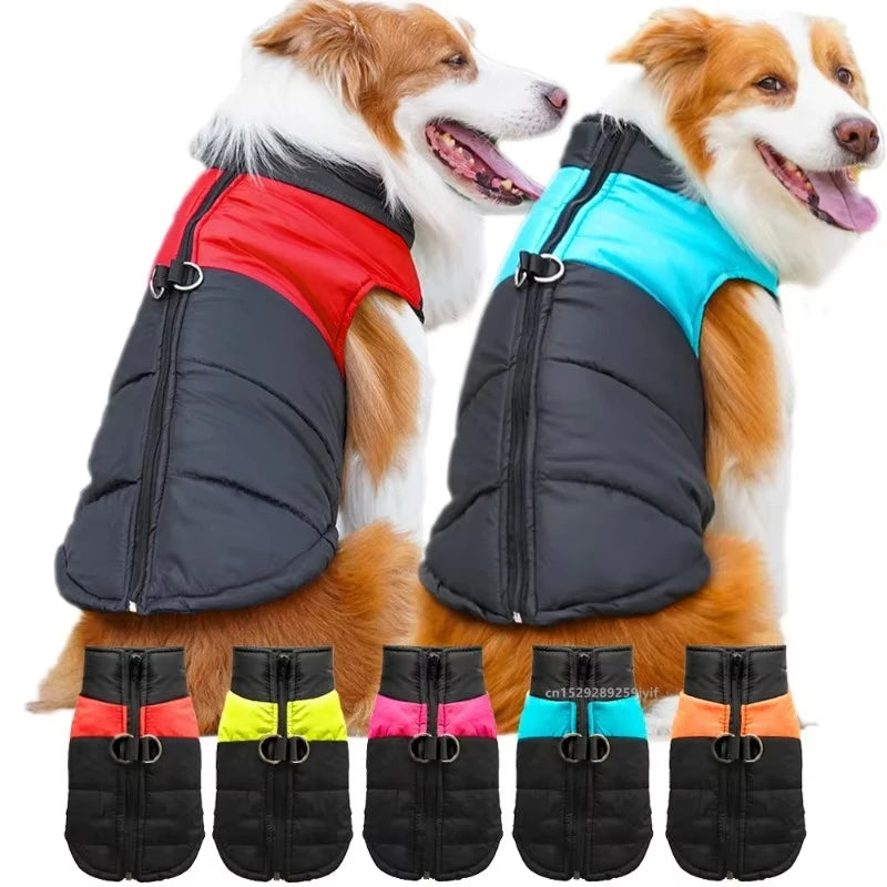 Winter Waterproof Padded Pet Vest Coat For Dogs And Cats